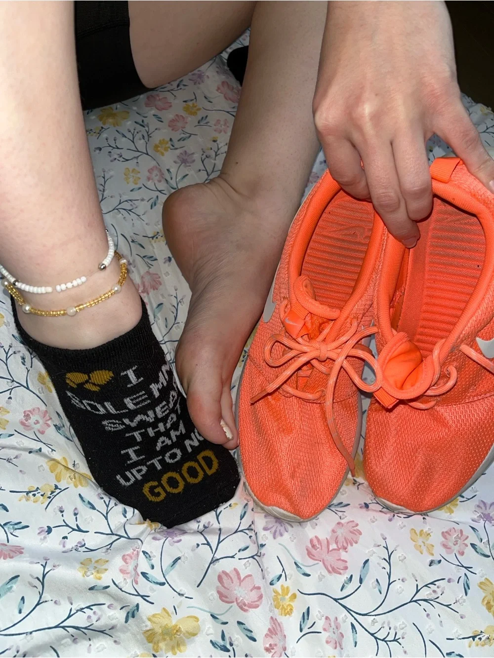 Well Worn Nike ‘Roshe One’ In Bright Coral